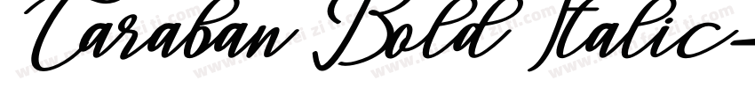 Caraban Bold Italic字体转换